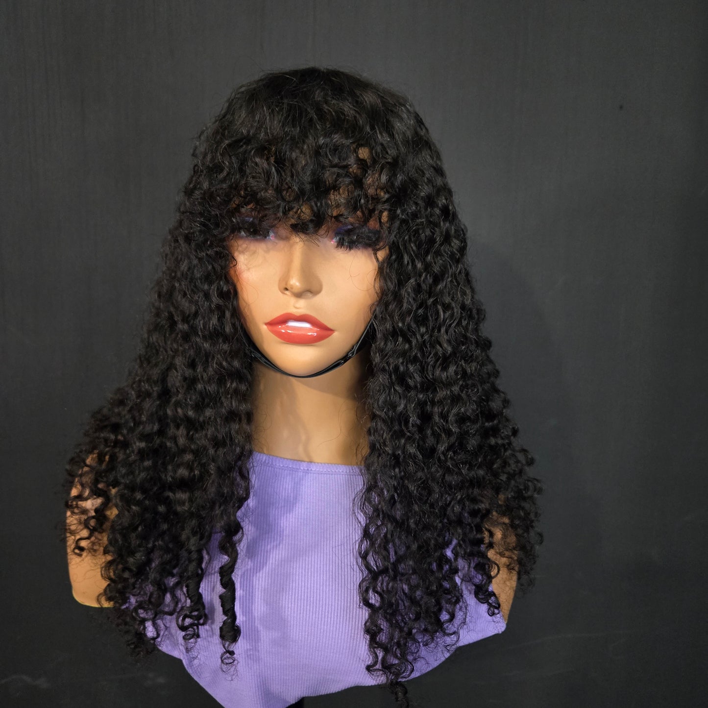 16" Jerry curls Bangs