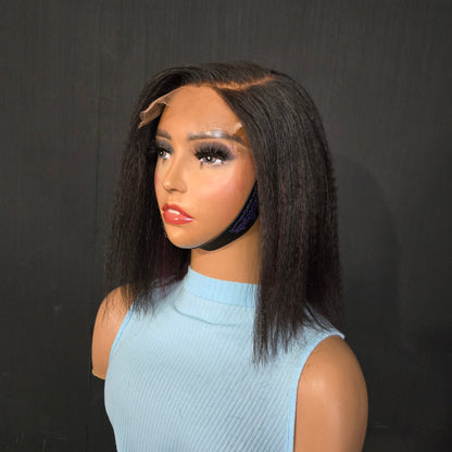 10" Kinky Straight Burgundy Hightlight