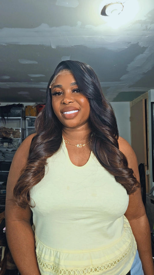 20" Mix Brown Side part